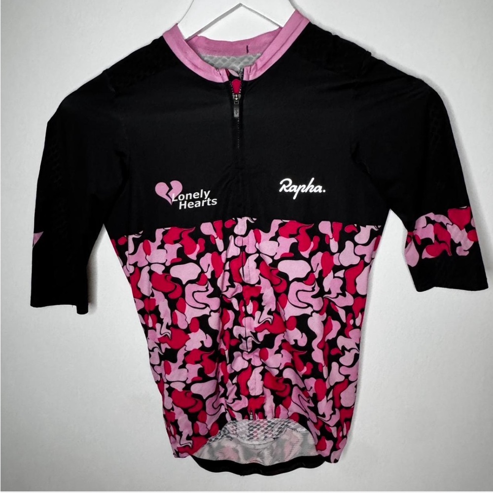 Rapha Gray and Pink Cycling Top